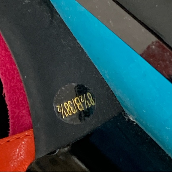 Jessica Simpson Tracie Wedge Sandal Multicolored Ankle strap Orange Artistic - Picture 7 of 8